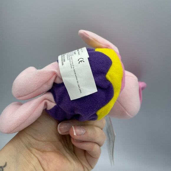 Disney Pink Winnie The Pooh Mini Bean Bag Easter Egg Piglet Plush Stuffed Animal - Picture 5 of 6